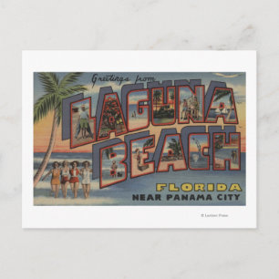 Laguna Beach, Florida - Large Brev Scenes Vykort