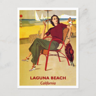 Laguna Beach, Kalifornien, Retro Travel Vykort