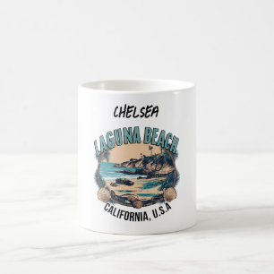 Laguna Beach Retro Vignette Personlig Kaffemugg