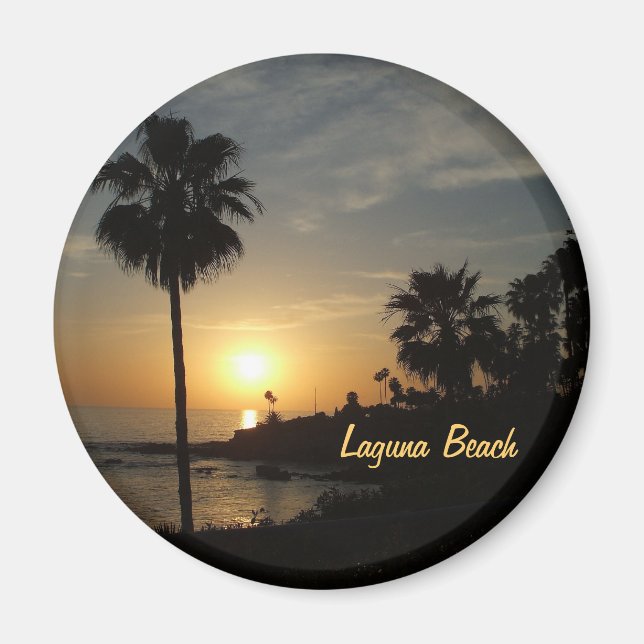 Laguna Beach sunset handflatan magnet (Framsidan)
