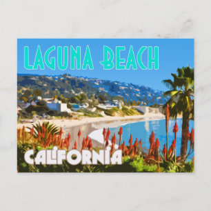 Laguna Beach Vintage Resemål Postkort Vykort