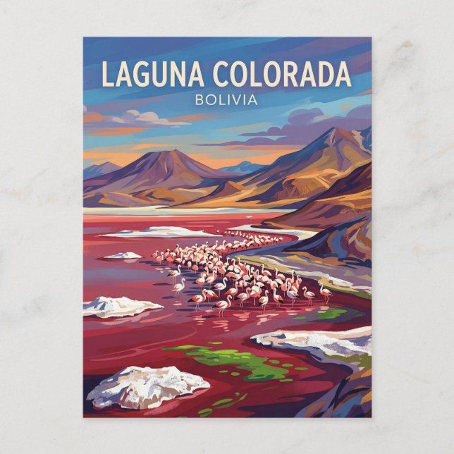 Laguna Colorada Bolivia Vykort (Framsida)