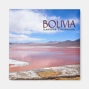 Laguna Colorada i Bolivia textmagnet Magnet