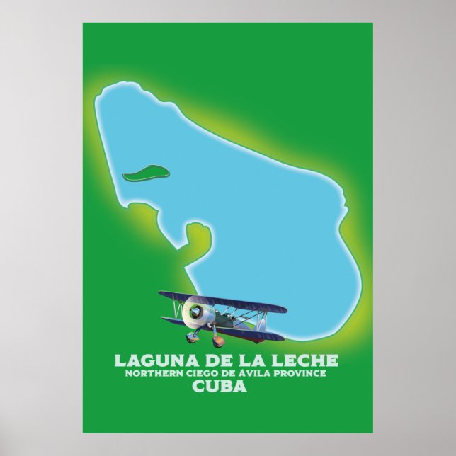 Laguna de la Leche Cuba sjö karta Poster (Framsidan)