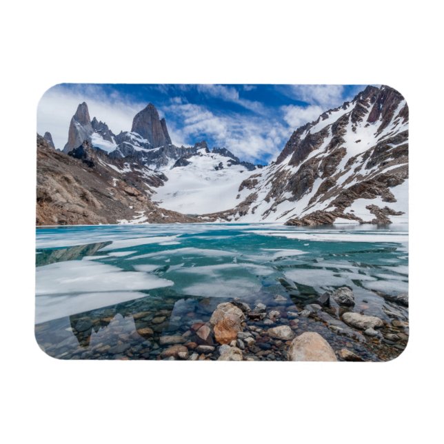 Laguna de Los Tres och Mount Fitzroy Magnet (Horisontell)
