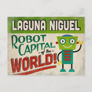 Laguna Niguel California Robot - Funny Vintage Vykort