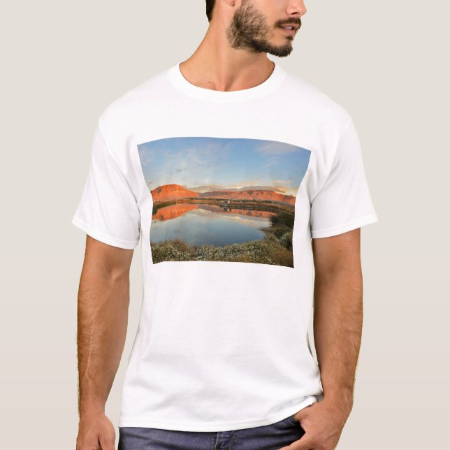 Laguna Nimez solnedgång, El Calafate Tee (Framsida)
