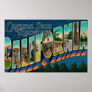 Laguna Seca Raceway, CA - Stora Brev Scenes Poster
