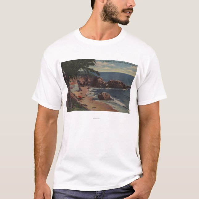 Laguna strand, CA - skyddad Cove på kusten T Shirt (Framsida)