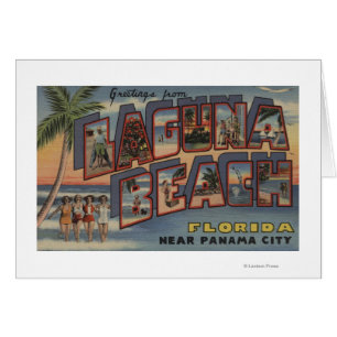 Laguna strand, Florida - stora brevplatser Hälsningskort