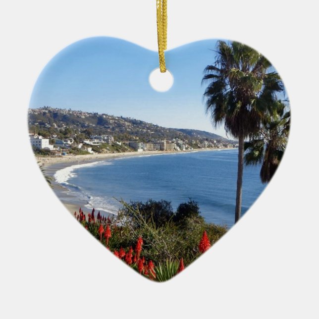 laguna strand Kalifornien Julgransprydnad Keramik (Framsidan)