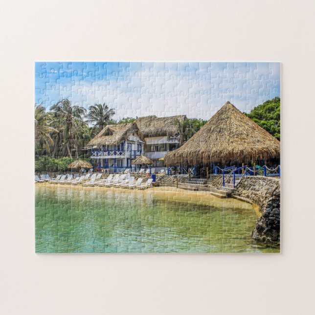 Lagune Beach Sun Island Indien. Pussel (Horisontell)