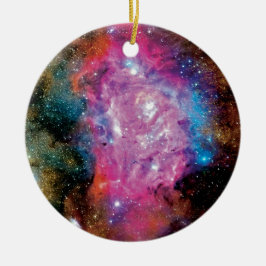 Lagunemissionnebulosa Interstellär moln Foto Julgransprydnad Keramik