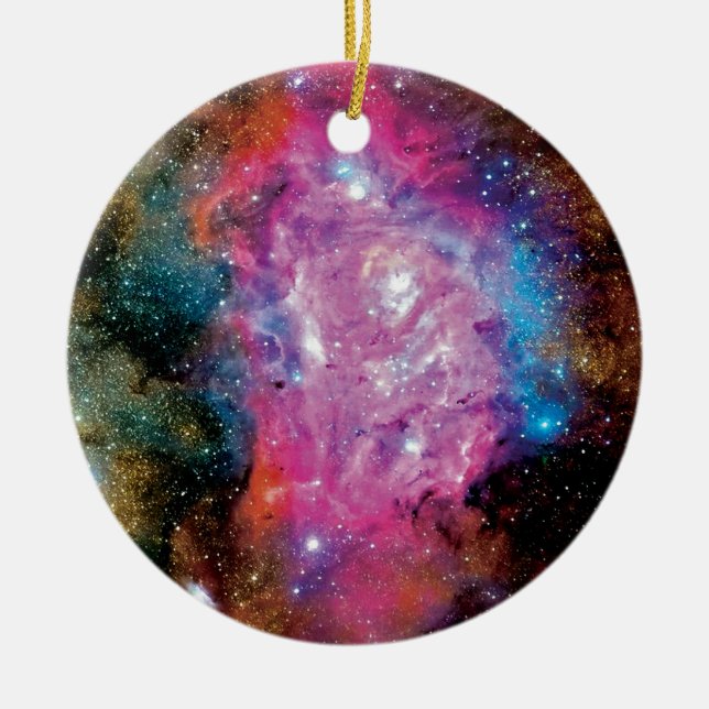 Lagunemissionnebulosa Interstellär moln Foto Julgransprydnad Keramik (Framsidan)