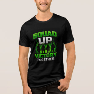 🟢 Laguppställning Seger Tillsammans Tonårsgamers T Shirt