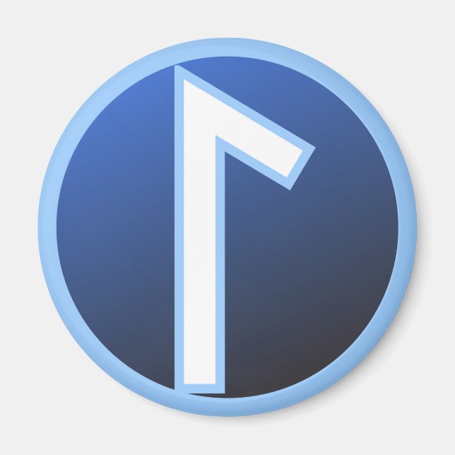 Laguz Laukaz Rune Magnet (Framsidan)