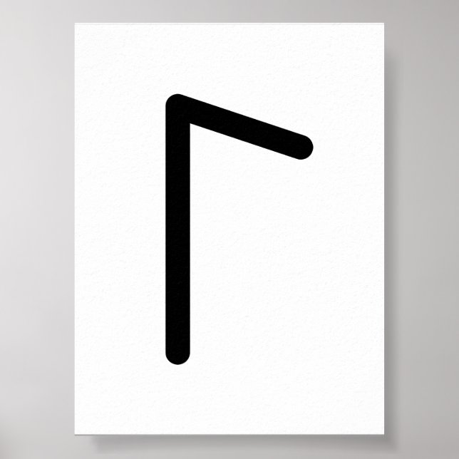 LAGUZ Nordisk Run (Vatten, Flöde, Intuition) | Eld Poster (Framsidan)