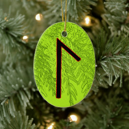 Laguz Viking Rune Yule Ornament - Life!