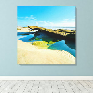 Lågvatten klippig havsbotten Canvas