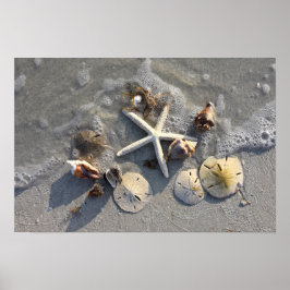 Lågvatten Skattar på Stranden Poster