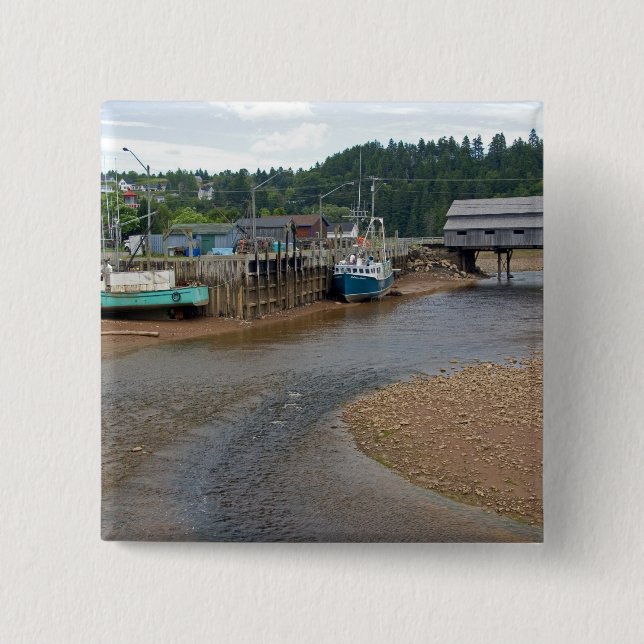 Lågvatten vid Bay of Fundy i St. Martins, New Knapp (Framsida)