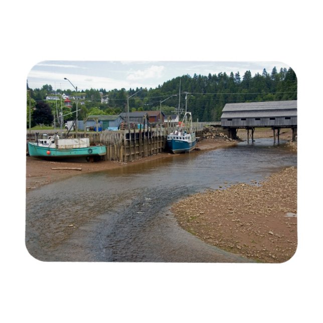 Lågvatten vid Bay of Fundy i St. Martins, New Magnet (Horisontell)