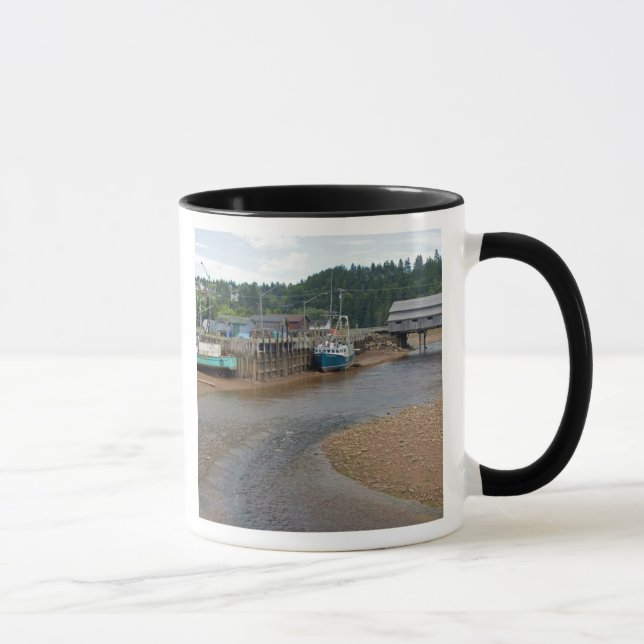 Lågvatten vid Bay of Fundy i St. Martins, New Mugg (Höger)