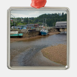 Lågvatten vid viken Fundy i St. Martins, New Julgransprydnad Metall