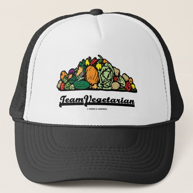 Lagvegetarian (vegetarisk inställning/anden) truckerkeps (Framsida)