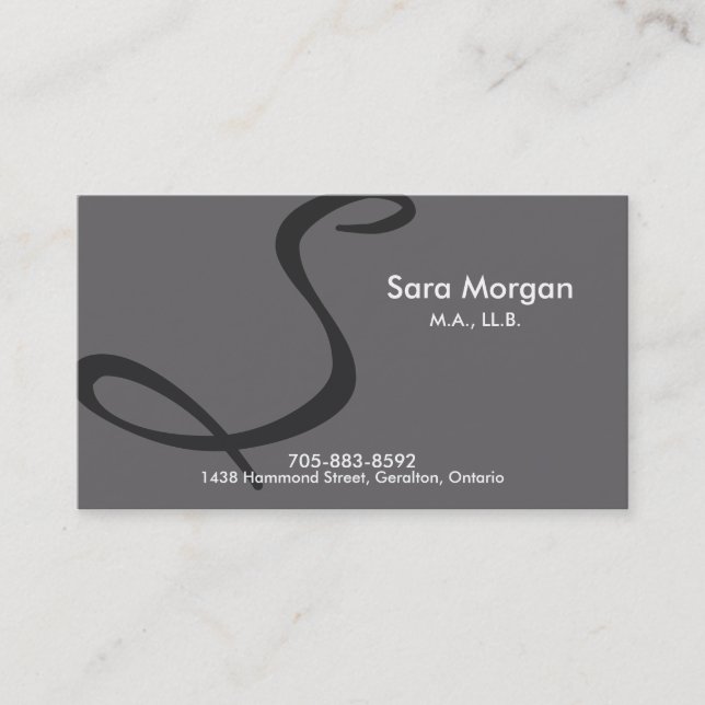 Lagvisitkort - Monogram Visitkort (Framsida)