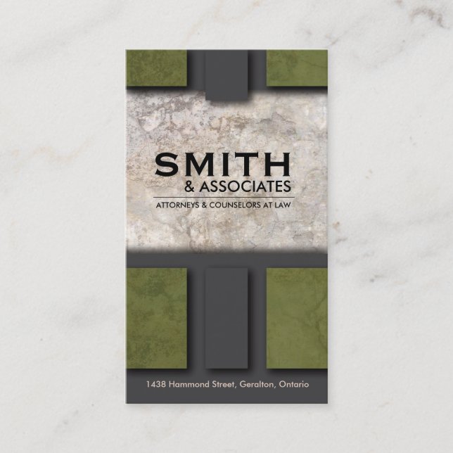 Lagvisitkort - yrkesmässig stenstruktur visitkort (Framsida)