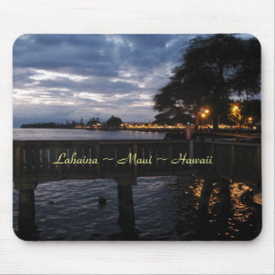 Lahaina City Ljus vid Sunset Musmatta