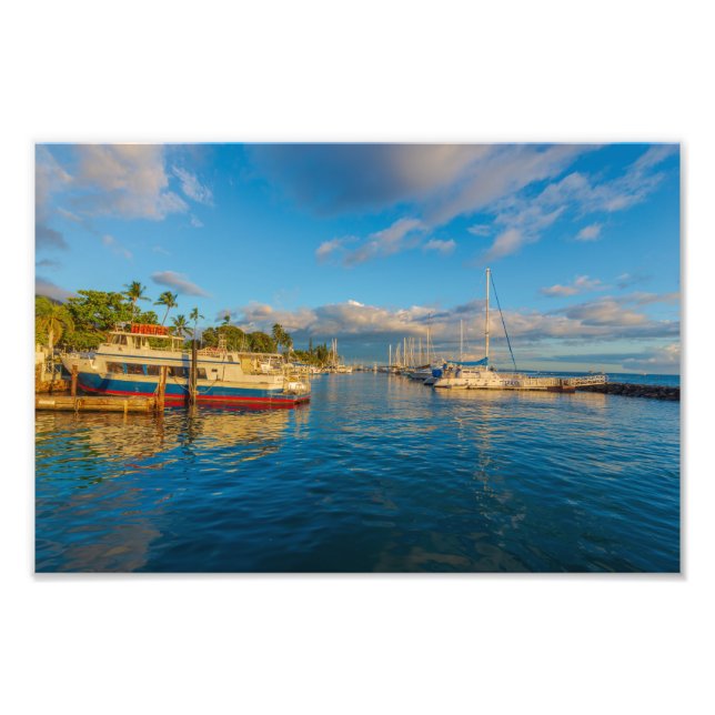 Lahaina Harbour Photo Print Fototryck (Framsidan)