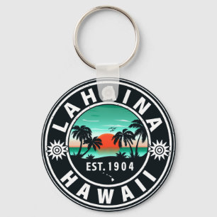 Lahaina Hawaii Beach Retro Sunset Souvenir 60-tal Nyckelring