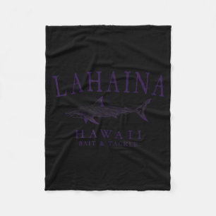 Lahaina hawaii haj vintage plommon konst fiske fleecefilt