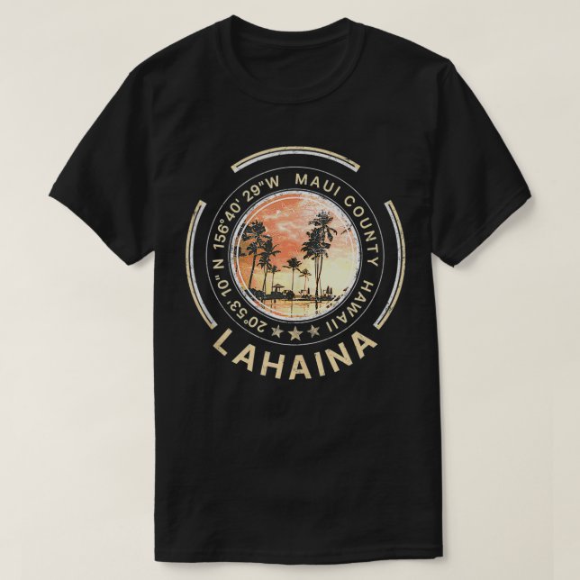 Lahaina Hawaii Maui Hawaiian T Shirt (Design framsida)