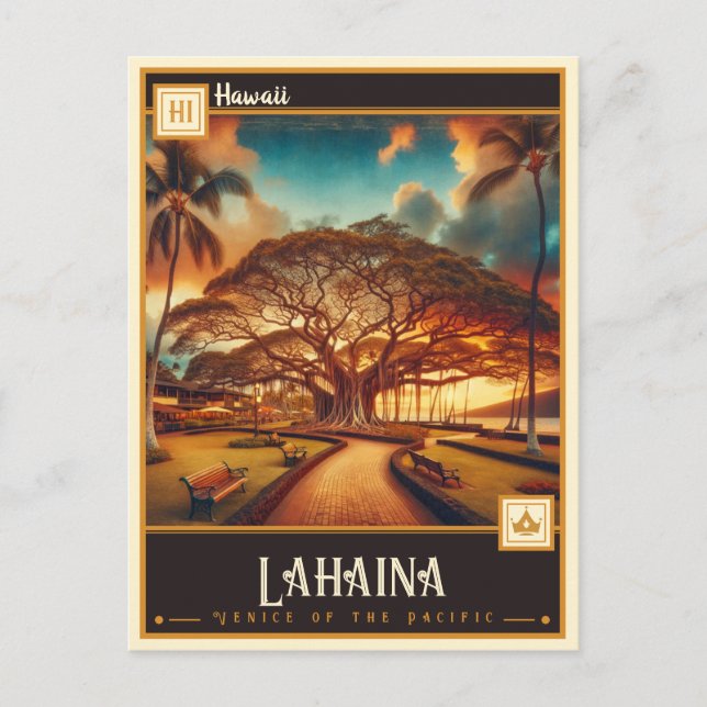 Lahaina, Hawaii | VINTAGE Vykort (Framsida)