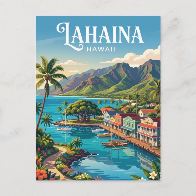 Lahaina Hawaii Vykort (Framsida)
