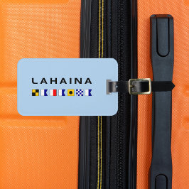 Lahaina Maui Nautical Maritime Signal Flaggor Bagagebricka