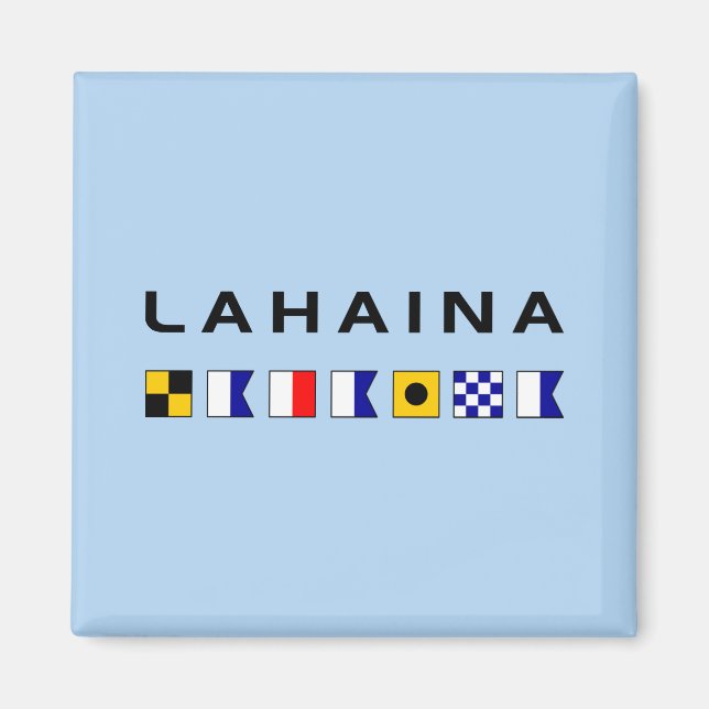 Lahaina Maui Nautical Maritime Signal Flaggor Magnet (Framsidan)