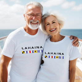 Lahaina Maui Nautical Maritime Signal Flaggor Vuxe T Shirt