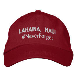 Lahaina, Maui #NeverForget Adjustable Broderad Keps