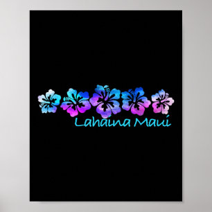 Lahaina Maui Tropical Flower Tee-semester Beach Poster