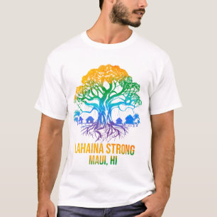 Lahaina Strong Maui Hawaii Old Banyan Träd räddade T Shirt