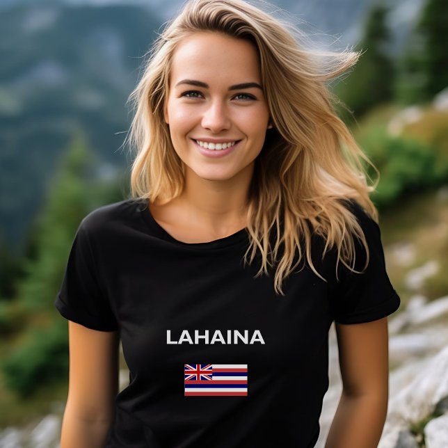 Lahaina USA Hawaiian Flagga Färg T Shirt (Skapare uppladdad)