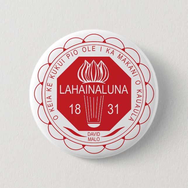 Lahainaluna High School Button Knapp (Framsida)