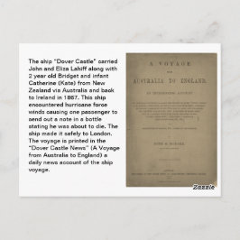 Lahiff Genealogy Postcard "Dover Castle" Vykort