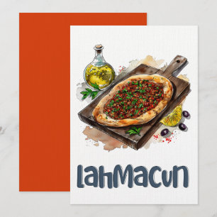 Lahmacun Pizza ل ح م ة ب ا ل budyttersta periodisk Inbjudningar