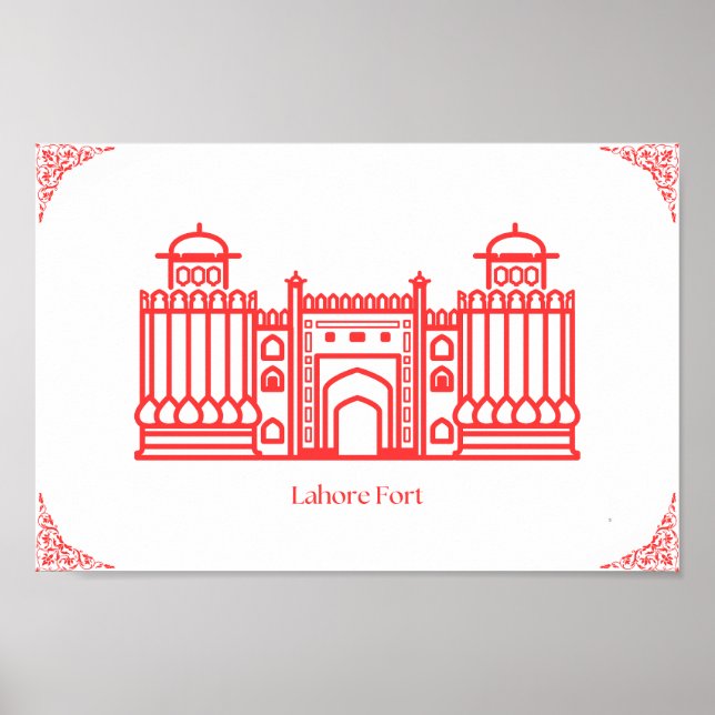 Lahore Fort Pakistan Poster (Framsidan)