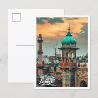 Lahore Pakistan Art-resande berömd ställe Vykort